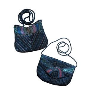 Beaded 80s 90s Vintage Retro Beaded Evening Purse Bundle